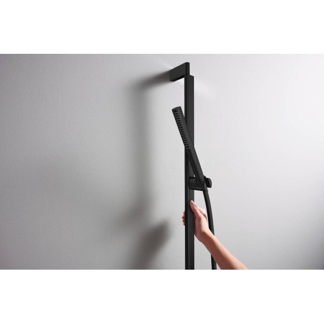 Душевой набор hansgrohe Pulsify S EcoSmart со штангой 65 см 24372670 черный матовый