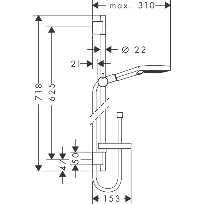 Душевой набор hansgrohe Raindance Select S 120 3jet/Unica 26630000 хром
