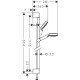 Душовий набір hansgrohe Crometta 1jet 90 см, білий/хром 26537400