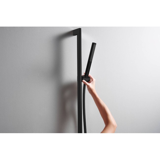 Душевой набор hansgrohe Pulsify S EcoSmart+ со штангой 65 см 24373670 черый матовый