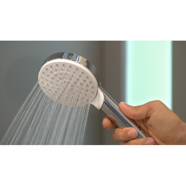 Душовий набір hansgrohe Crometta 1jet EcoSmart 125 см, білий/хром 26568400