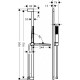 Душовий набір hansgrohe Pulsify E EcoSmart з штангою 65 см 24370700 білий матовий