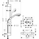 Душовий набір hansgrohe Crometta 85 Vario с універсальним термостатом Ecostat і душовою штангою 65 см 27058000 хром