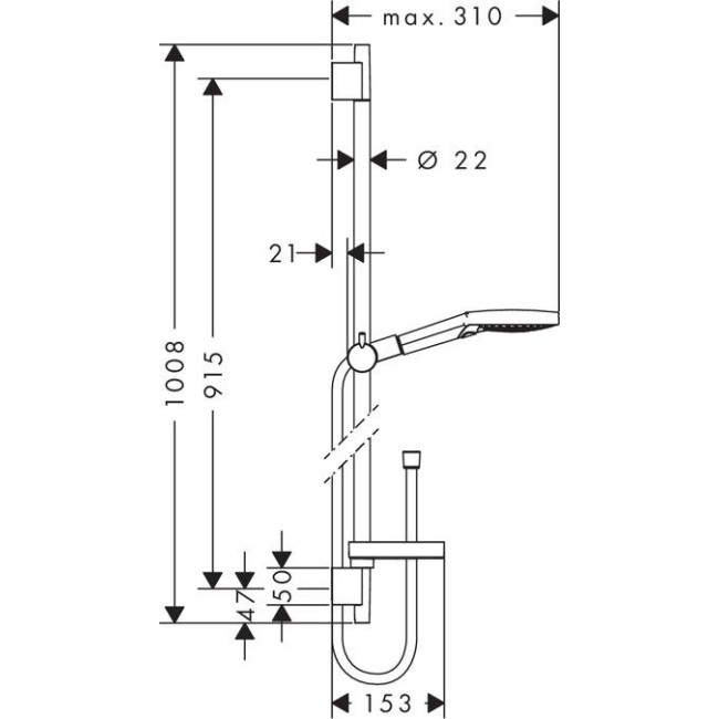Душевой набор hansgrohe Raindance Select S 120 3jet P 27667000 хром