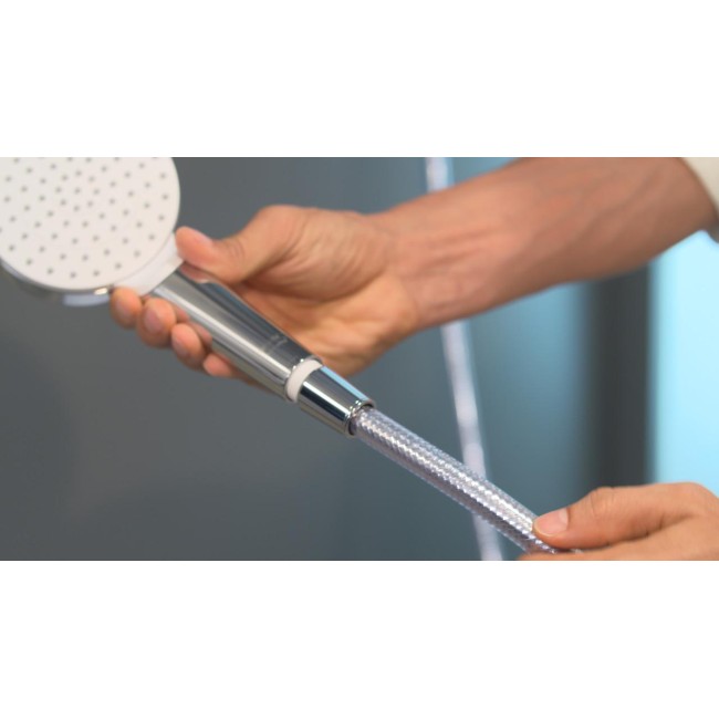 Душовий набір hansgrohe Crometta 1jet EcoSmart 90 см, білий/хром 26539400