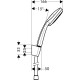 Душовий набір hansgrohe Croma 100 Multi/Porter S 160 см, хром 27595000 хром (виставковий взірець )