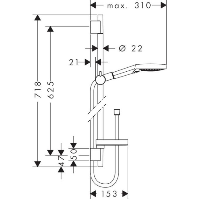 Душевой набор hansgrohe Raindance Select S 120 3jet P 27654000 хром