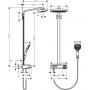 Душова система hansgrohe Raindance Select E 300 3jet Showerpipe з термостатом, білий/хром 27127400