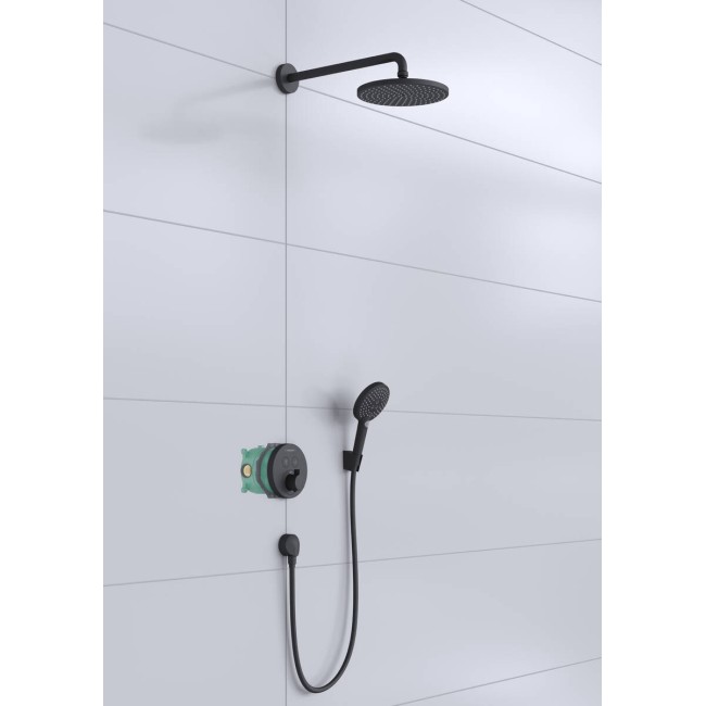 Душевая система hansgrohe Raindance S 240 с термостатом PowderRain 27959670 черный матовый