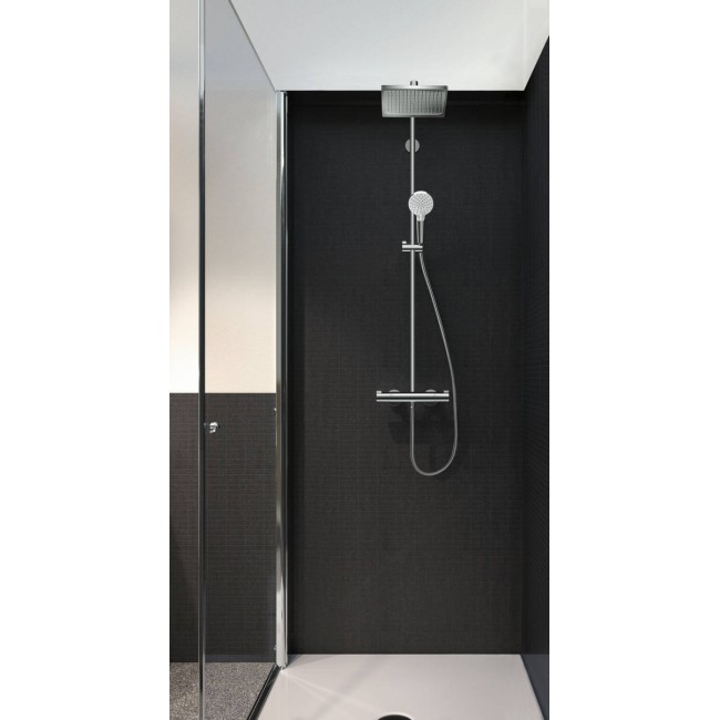 Душевая система hansgrohe Crometta Е 240 1jet Showerpipe с термостатом EcoSmart 27281000 хром