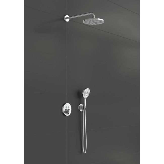 Душевая система hansgrohe Raindance S 240 с термостатом PowderRain 27951000 хром