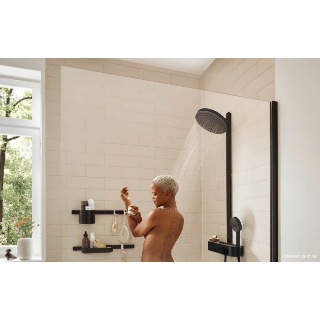 Душевая система hansgrohe Pulsify Showerpipe 260 2jet с термостатом 24240670 черный матовый