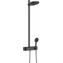 Душова система hansgrohe Pulsify Showerpipe 260 2jet EcoSmart з термостатом 24241670 чорний матовий