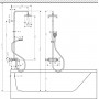 Душова система hansgrohe Vernis Shape Showerpipe 230 1jet EcoSmart з термостатом для ванни 26098000 хром