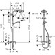 Душова система hansgrohe Crometta 160 1Jet з змішувачем 27266400 білий/хром