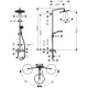 Душова система hansgrohe Croma Select S Showerpipe 280 1jet 26791000 хром