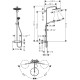 Душова система hansgrohe Croma Select S Showerpipe 280 26790000 хром