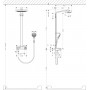 Душова система hansgrohe Raindance Select E 300 3jet Showerpipe з термостатом, хром 27127000