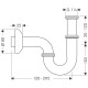 Сифон для раковини hansgrohe трубчатий, хром 53010000
