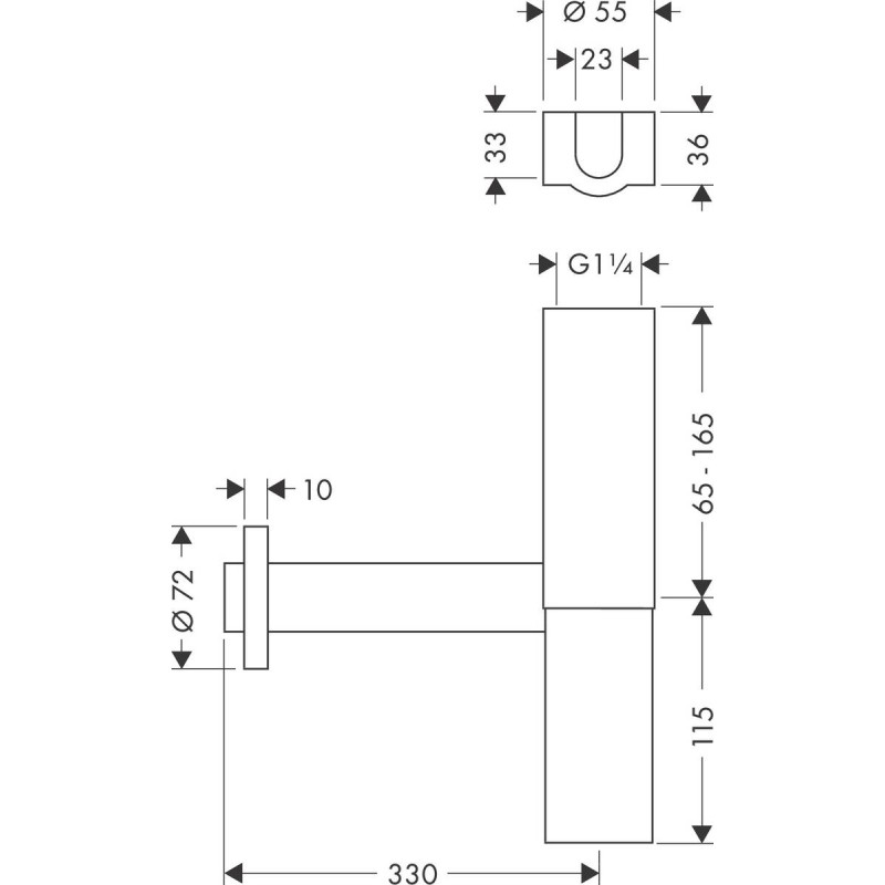 Сифон для раковини hansgrohe Flowstar, хром 52100000