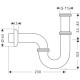 Сифон для раковини hansgrohe трубчатий, хром 53002000