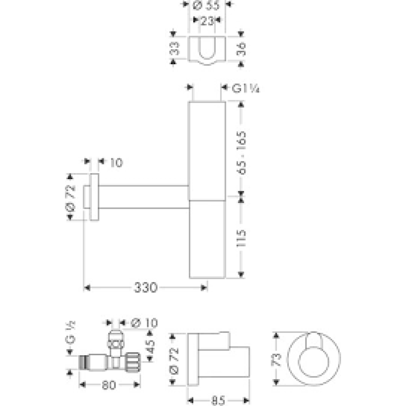Набор hansgrohe Flowstar, хром 52120000