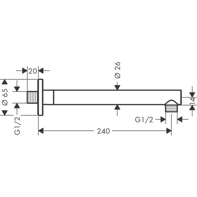 Держатель душа hansgrohe Vernis Blend 27809000 хром