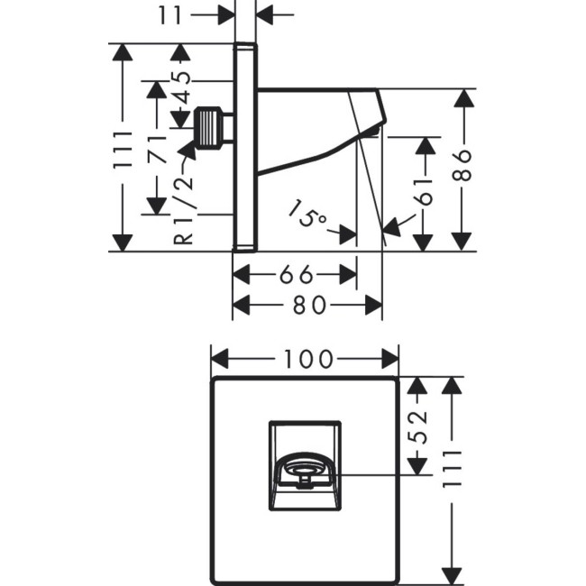 Держатель душа hansgrohe Pulsify 24139700 белый матовый