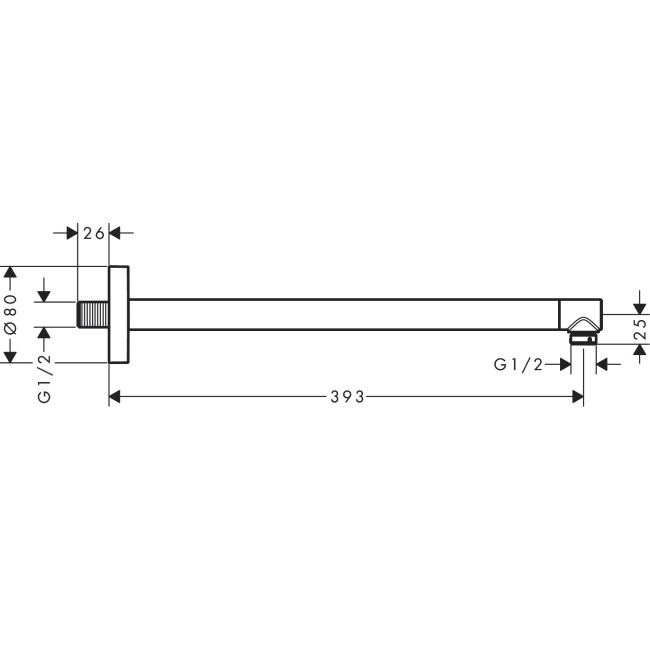 Держатель душа hansgrohe S 39 см 24357000 белый матовый
