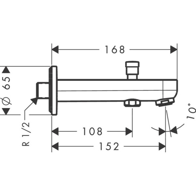 Излив hansgrohe Metris S для ванны 152 31417000