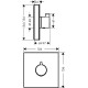 Термостат hansgrohe ShowerSelect HighFlow для душа, чорний скляний 15734600