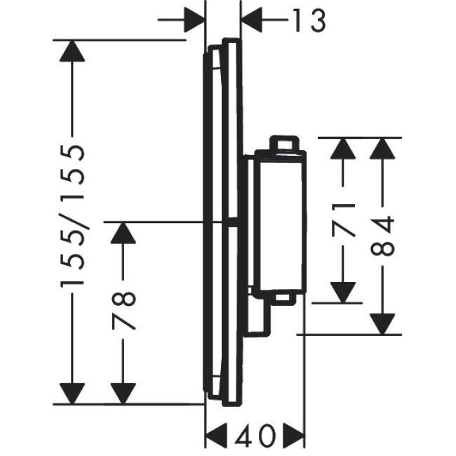 Термостат hansgrohe ShowerSelect Comfort Q для душа 15586000 хром