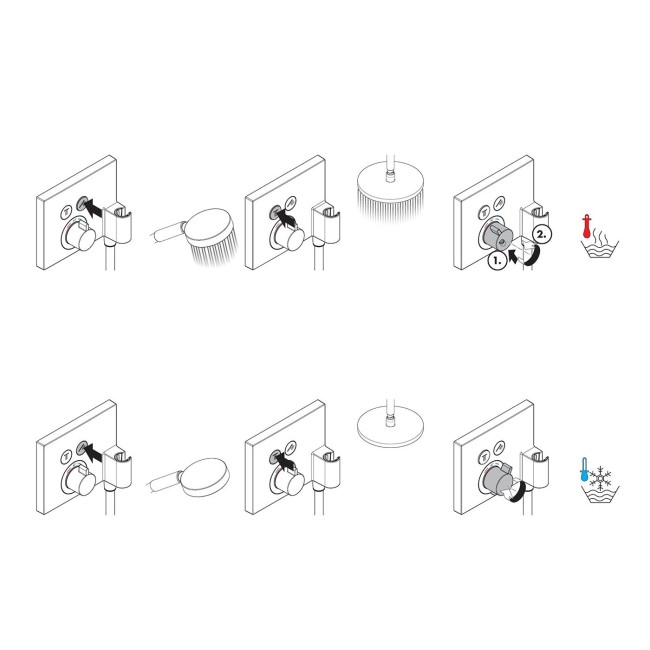 Термостат hansgrohe ShowerSelect для душа 15765000 с держателем