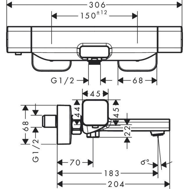 Термостат для ванны hansgrohe Ecostat E 15774000