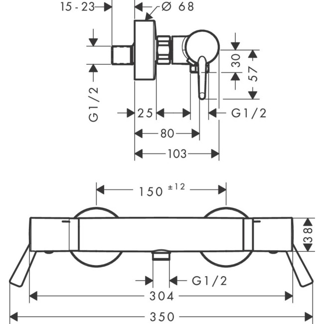 Термостат hansgrohe Ecostat Comfort Care для душа 13117000
