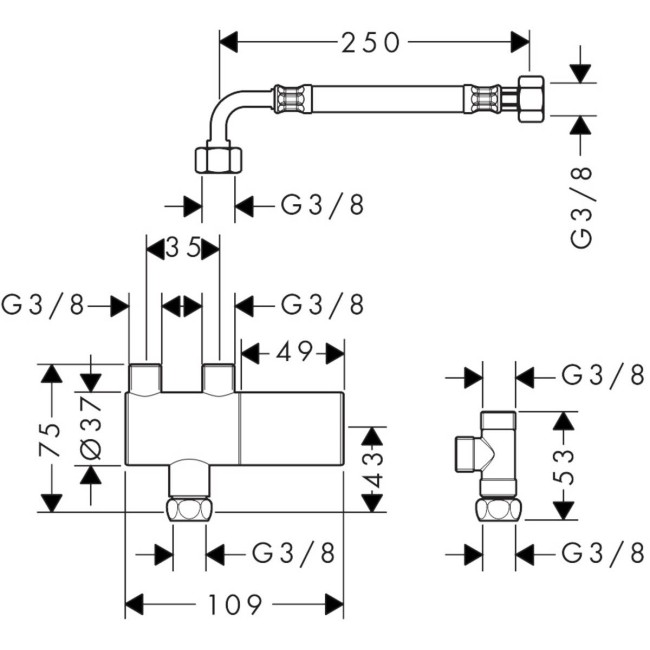 Термостат hansgrohe Ecostat для душа, хром 15346000