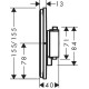 Термостат hansgrohe ShowerSelect Comfort Q для душа 15586670 чорний матовий
