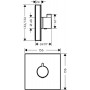 Термостат hansgrohe ShowerSelect Highflow для душа, білий скляний 15734400