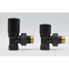 Комплект радиатор кранов угловой Vario Term Swing,Matte black  (ZIS24/FК)