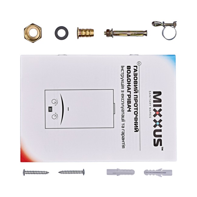 Газовая колонка MIXXUS GWH-0110 BASIC WHITE дымоходная 10 л/мин (цвет белый) (WH0022)