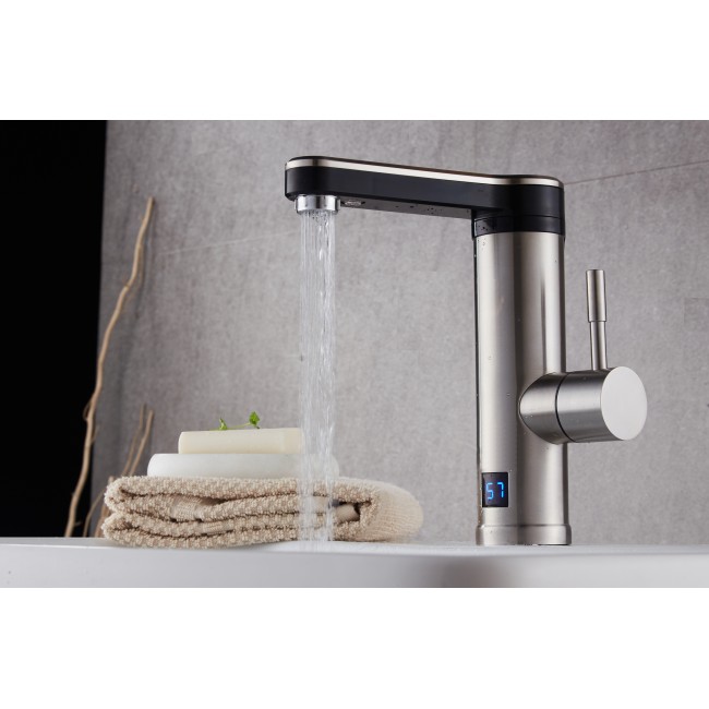 Водонагреватель 3,3 kW проточный, нержавеющая сталь, с индикатором температуры, на мойку MIXXUS Electra 450-E (MX0774)