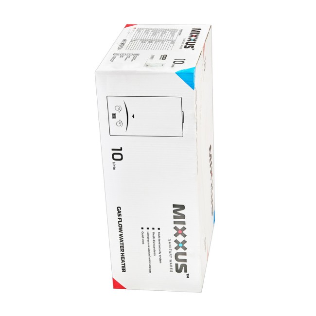 Газовая колонка MIXXUS GWH-0510 BASIC GLASS дымоходная 10 л/мин (панель из стекла с рисунком) (WH0026)