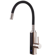 Водонагреватель 3,3 kW проточный, нержавеющая сталь, с индикатором температуры, рефлекторный излив, на мойку MIXXUS Electra 470-EF (цвет черный) (MX0773)