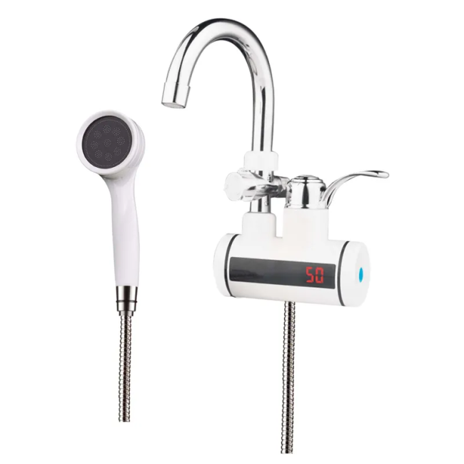 Водонагреватель 3 kW проточный, с индикатором температуры, RESET, на стену, с лейкой MIXXUS Electra 280-EW (MI6113)