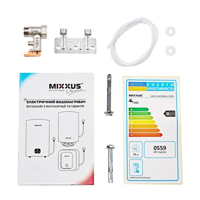 Водонагрівач "Над мийкою" MIXXUS EWH-1115 SMALL OVER накопичувальний 15 л, мокрий тен 1,5 kW (WH0607)