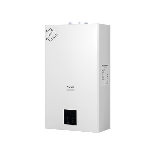 Газова колонка KOER KWH.G0210 WHITE димохідна з модуляцієй 10 л/хв, колір білий (KR5556)