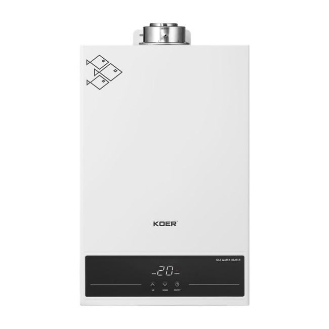 Газова колонка KOER KWH.G0312 TURBO WHITE турбована 12 л/хв, колір білий (KR5557)