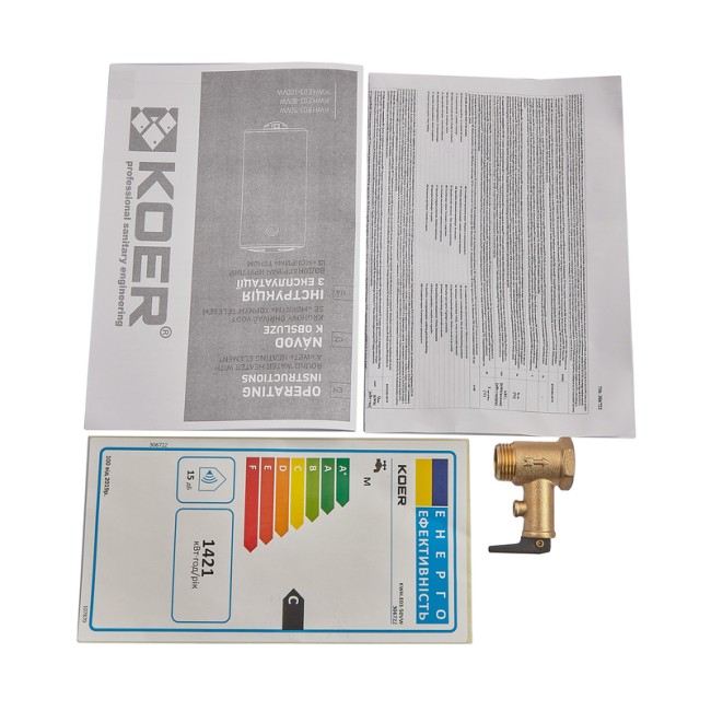 Водонагрівач "Циліндр" Koer KWH.E03-80VW накопичувальний 80 л, мокрий  тен 1,5 kW (EK0109)