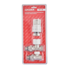 Комплект для підключення радіатора Koer SET-30 - 1/2'' (прямий) з термоголовкою (KR5717)