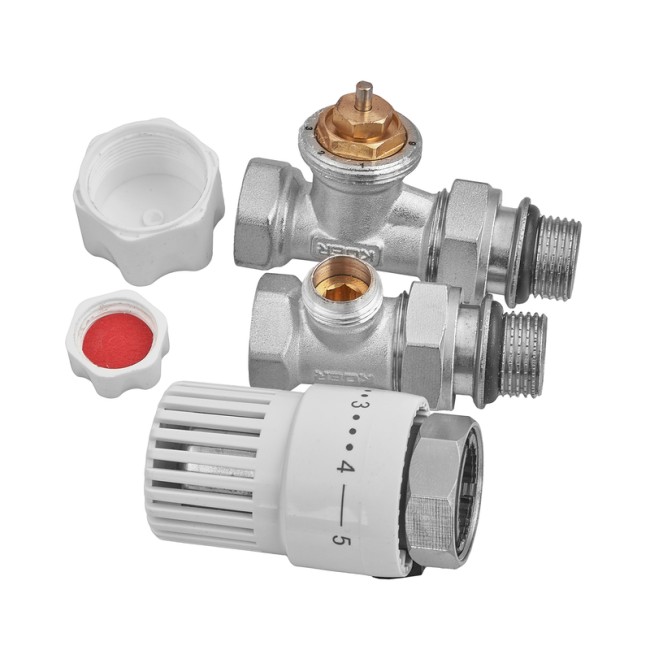 Комплект для підключення радіатора Koer SET-30 - 1/2'' (прямий) з термоголовкою (KR5717)